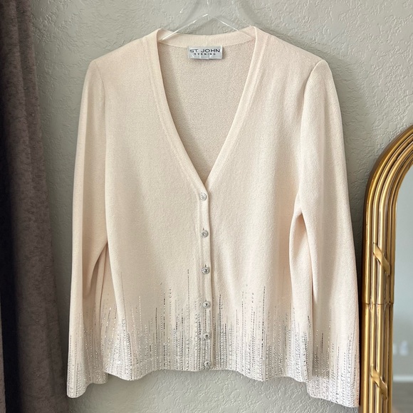 St John Evening Crystal Embellished Cardigan - Picture 9 of 15